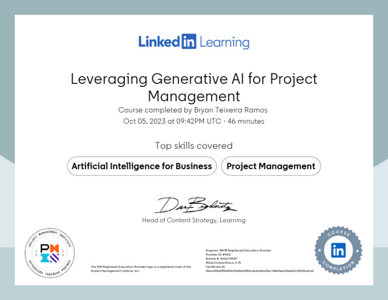 CertificateOfCompletion - Leveraging Generative AI For Project ...