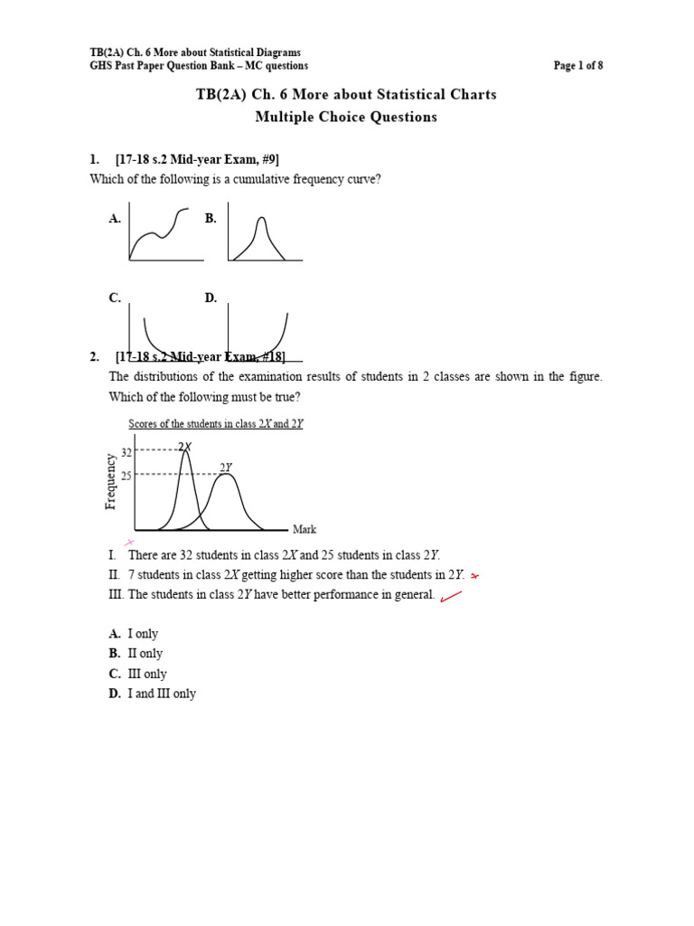 Statistical Diagrams MC Questions | PDF