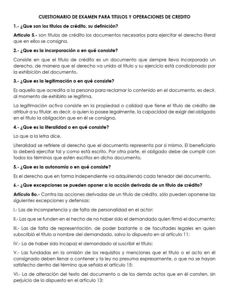 Guia de Titulos y Operaciones de Crédito 2 | PDF | Cheque | Pagaré