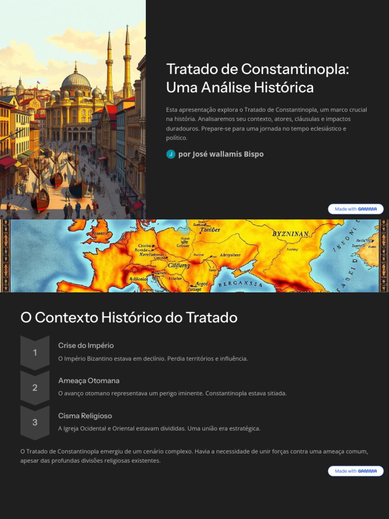 Análise do Tratado de Constantinopla | PDF | Império Bizantino | Papa