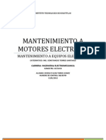 Unidad 2 Mantenimientos A Motores Eléctricos