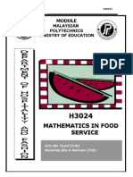Mathematics in Food Service