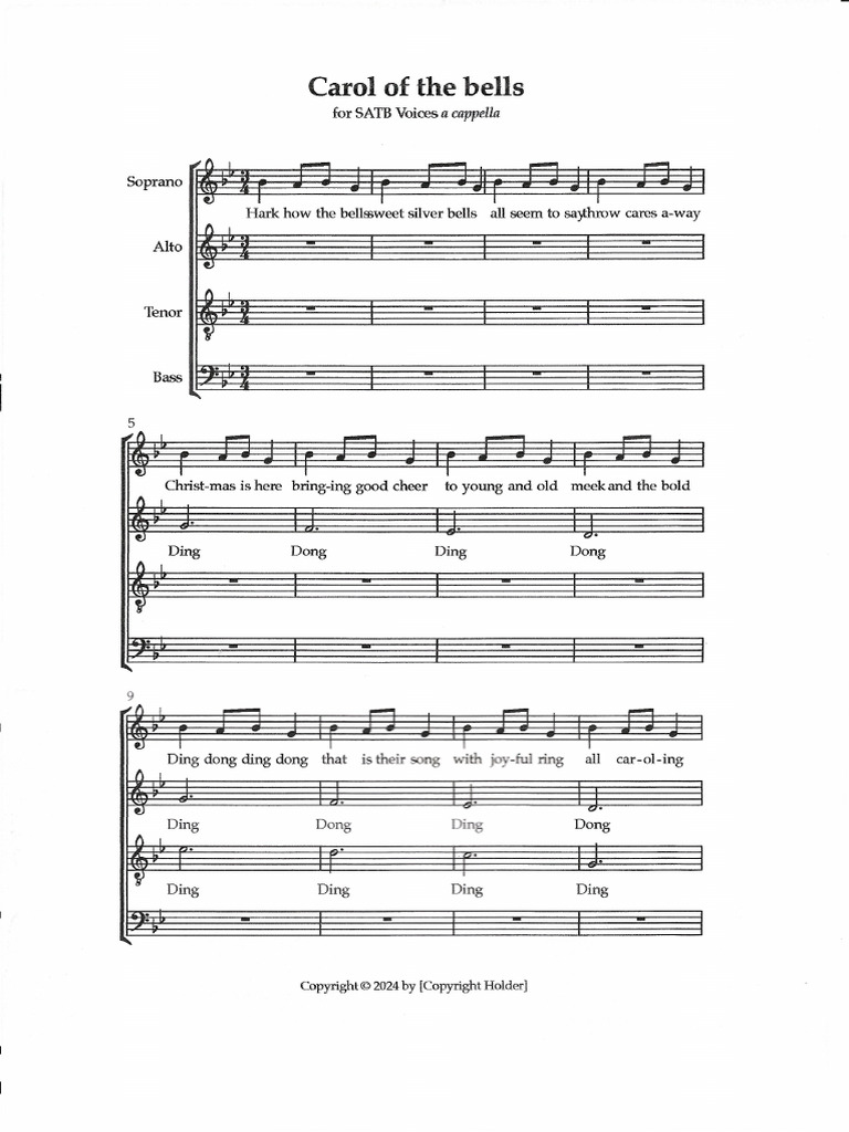 Carol of The Bells SATB | PDF