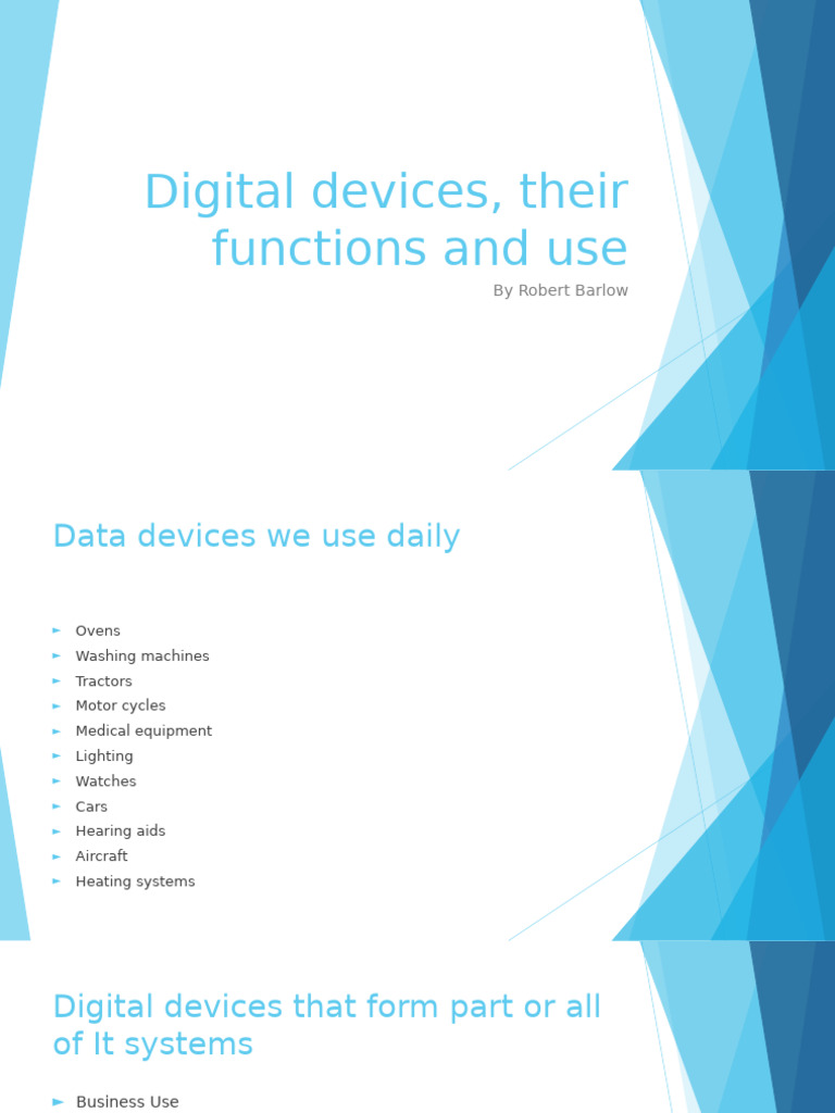 A) Digital Devices, Their Functions and Use | PDF | Personal Computers ...