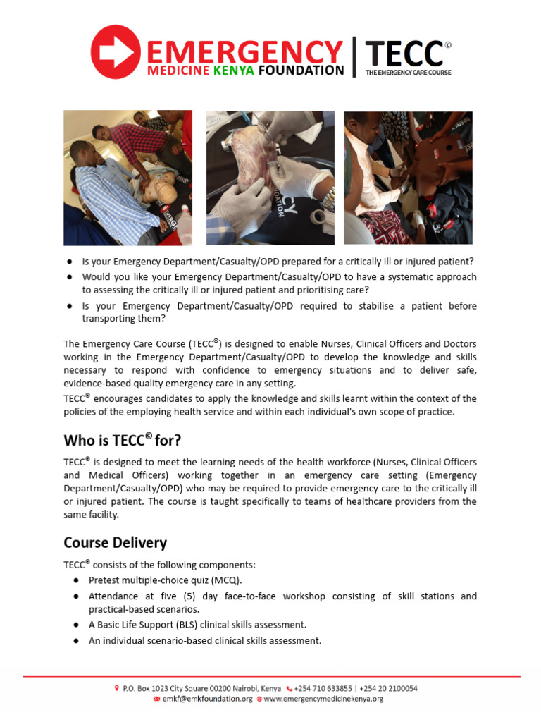 The Emergency Care Course (TECC) - 1 | PDF | Cardiopulmonary ...