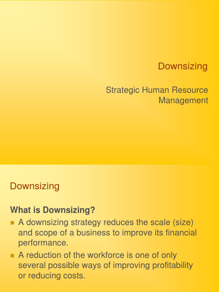 What is downsizing in an organization pdf picture