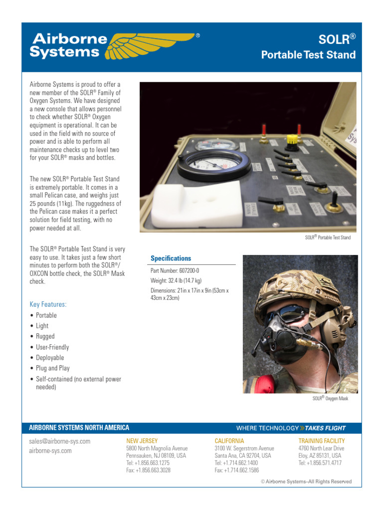 SOLR® Portable Test Stand Overview | PDF