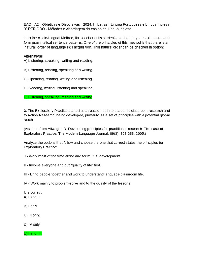 Teaching Methods for English Language Learners | PDF | Teachers | Learning