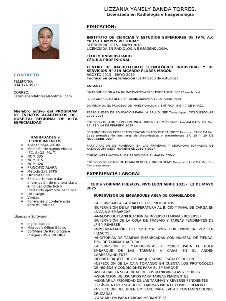 Lizzania Banda CV | PDF
