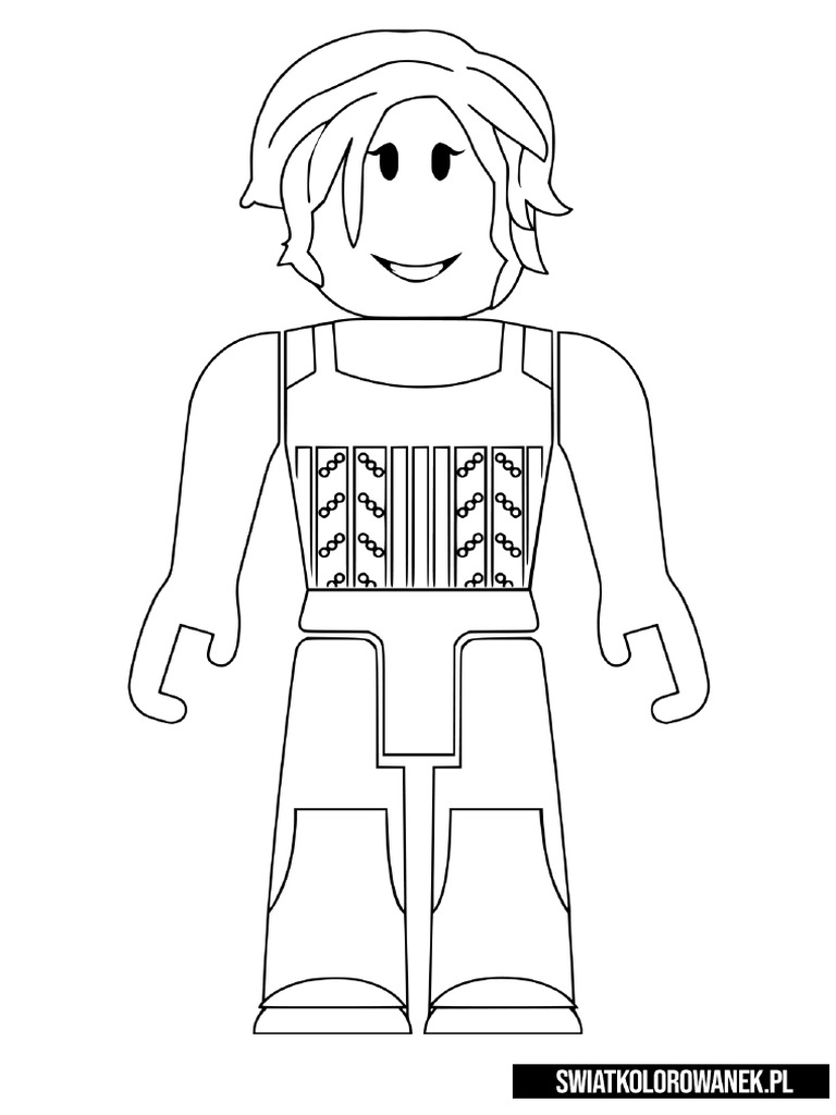 Roblox Dziewczynka Avatar - Darmowe Kolorowanki Do Druku | PDF