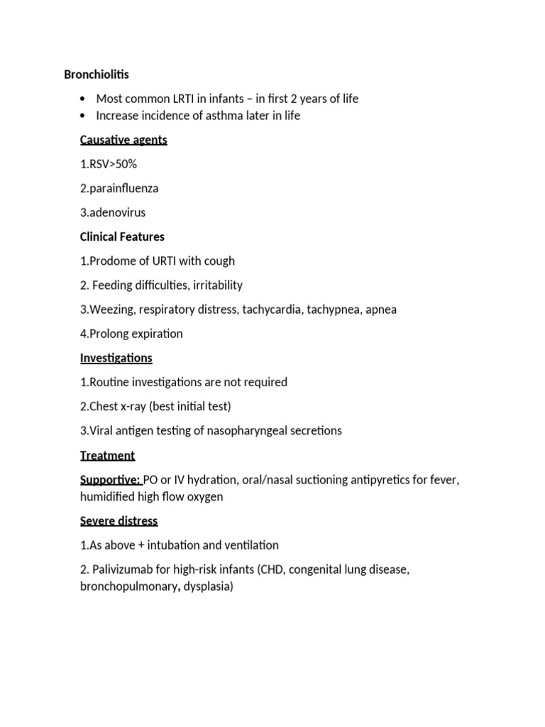 Bronchiolitis | PDF