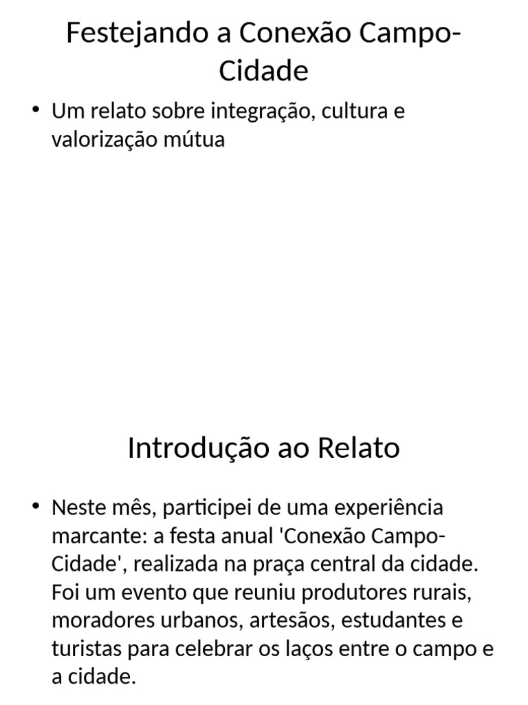 Festejando Conexao Campo Cidade | PDF