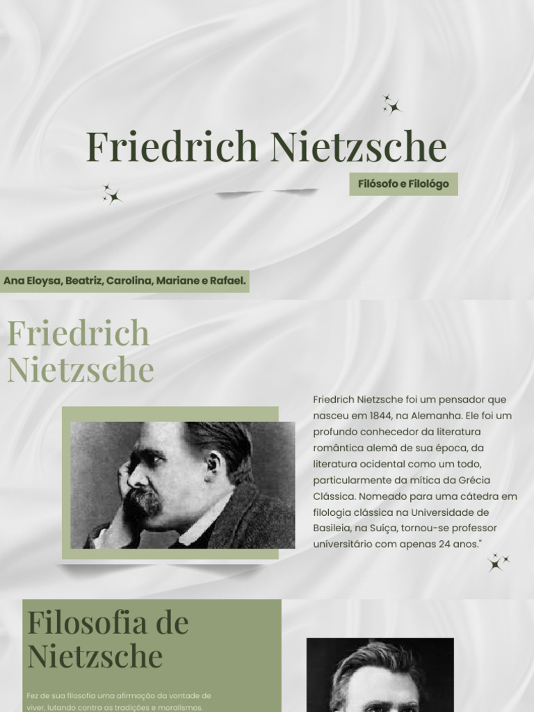 Nietzsche: Filólogo e Filósofo | PDF | Friedrich Nietzsche | Educação ...