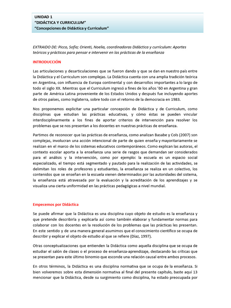 Didáctica y Curriculum en Argentina | PDF | Plan de estudios | Enseñando