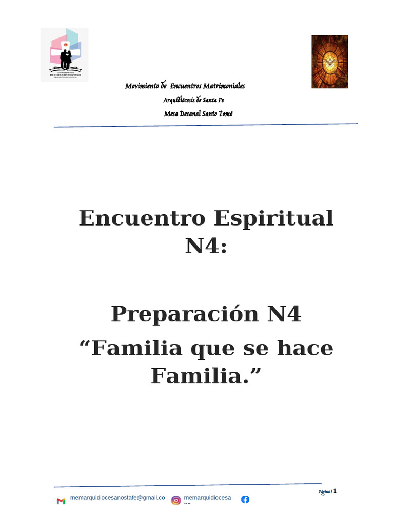 Encuentro Espiritual 4 .Preparacion 4 | PDF | María, madre de Jesús ...