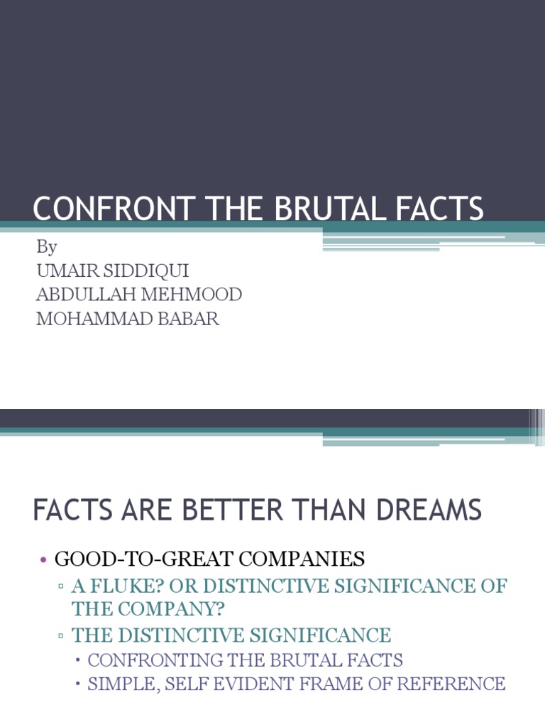 Confronting Brutal Facts for Success | PDF | Leadership | Retail