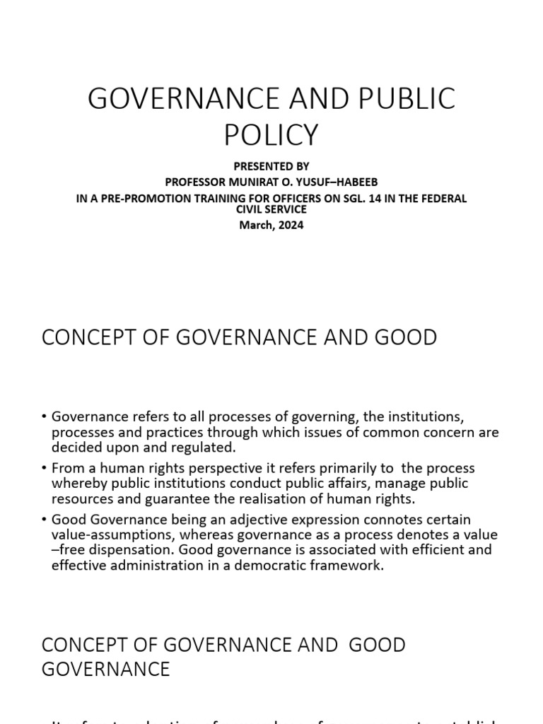 Governance and Public Policy Insights | PDF | Governance | Audit