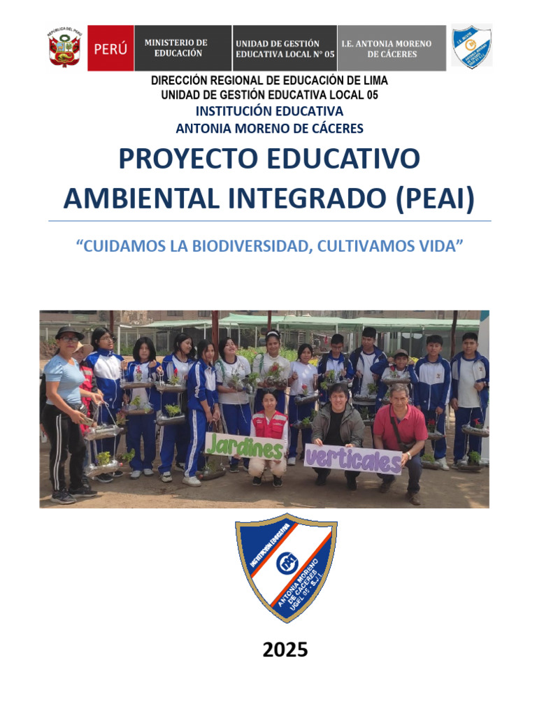 PEAI 2025 IE Antonia Moreno de Caceres | PDF | Sustentabilidad | Residuos