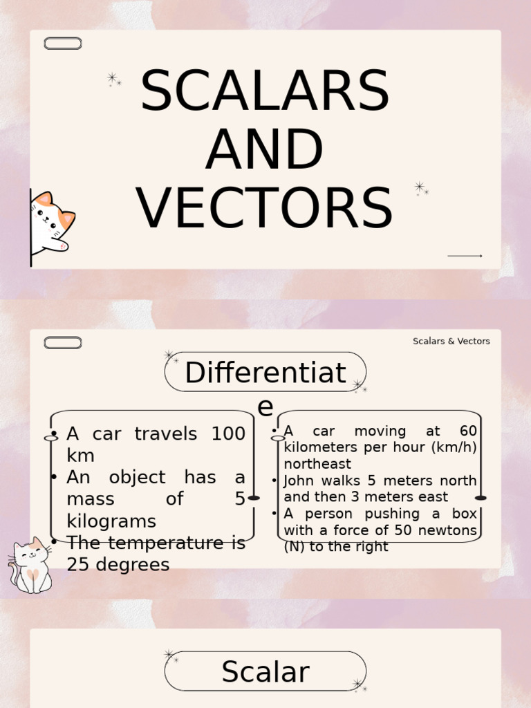 L1.3 Scalars and Vectors | PDF | Euclidean Vector | Force