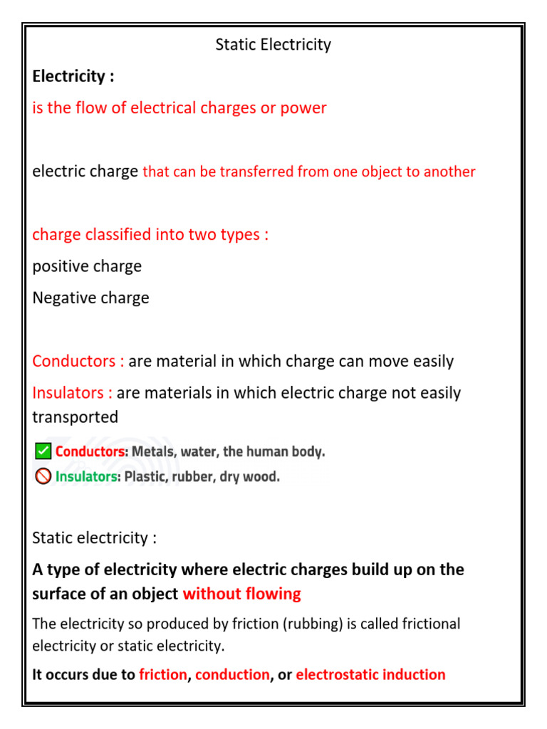 Understanding Static Electricity Basics | PDF | Electric Current | Voltage