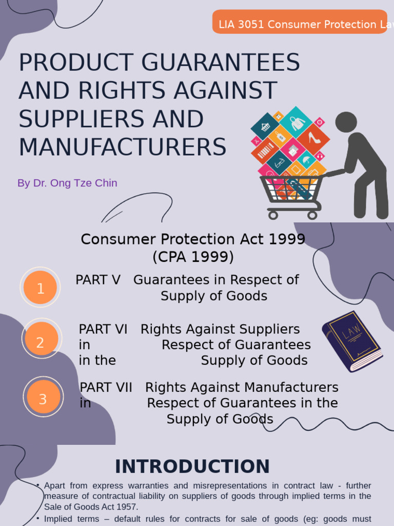 Consumer Rights on Goods Supply | PDF | Implied Warranty | Business Law