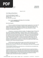 Investor Steering Committee Letter to Judge Kapnick
