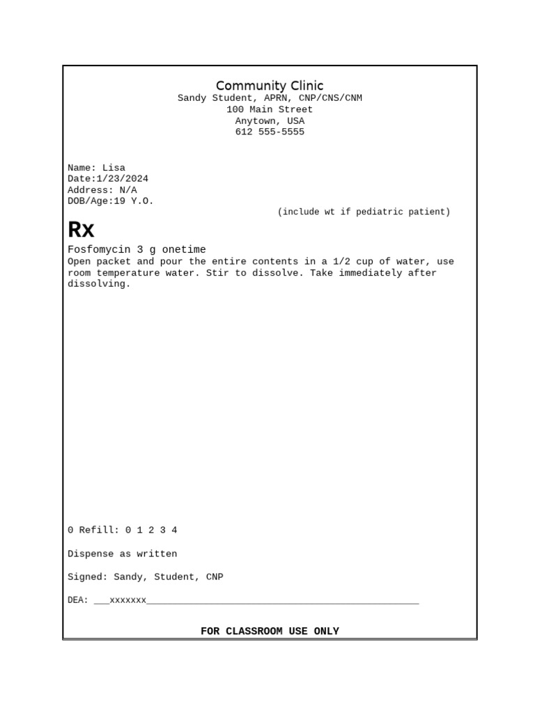 Prescription Label Template Example | PDF