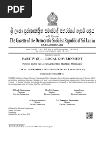 Names of Mayors and Chairpersons of several LG bodies gazetted