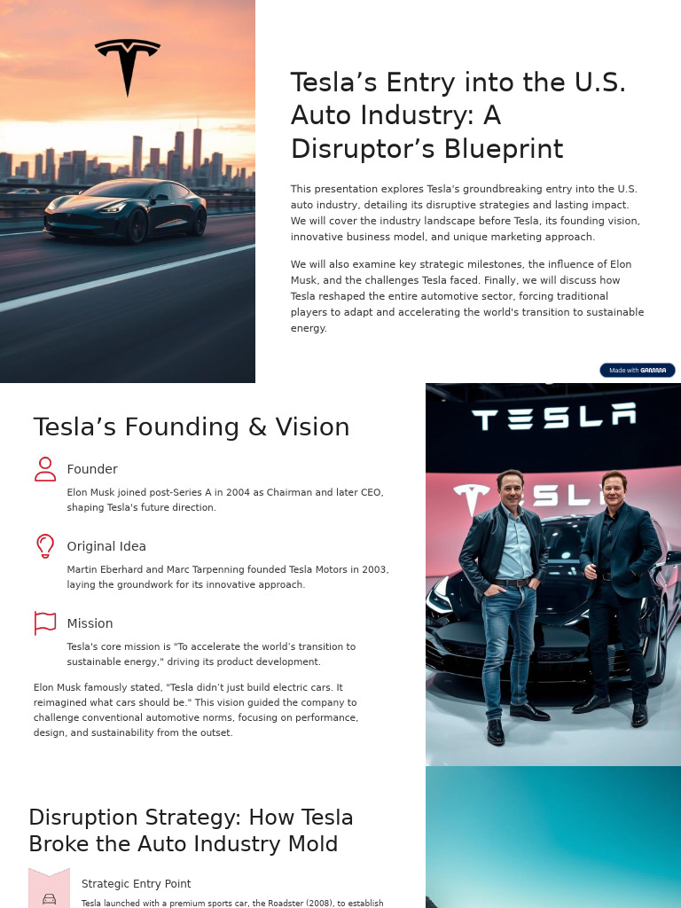 Tesla's Impact on U.S. Auto Industry | PDF | Electric Vehicle | Elon Musk
