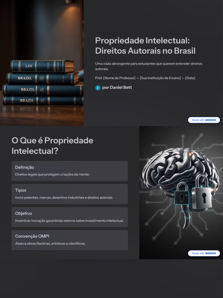 Propriedade Intelectual Direitos Autorais No Brasil | PDF | Direitos ...