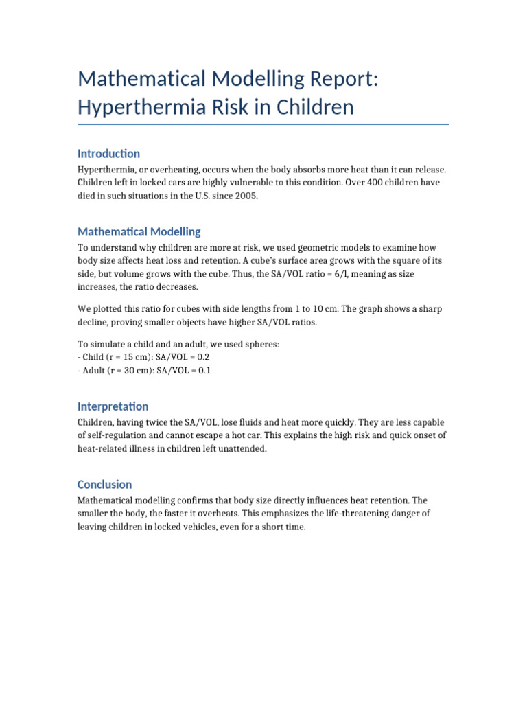 Hyperthermia Modelling Report | PDF