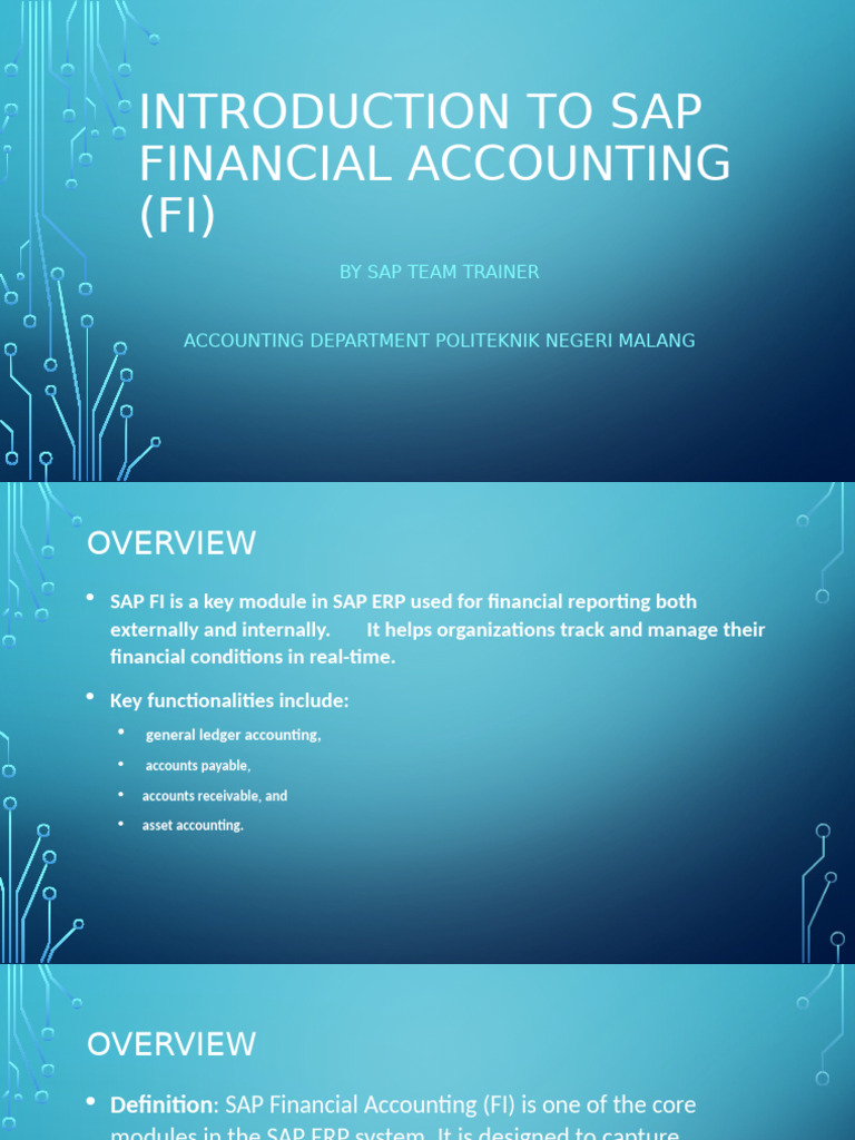 Introduction to SAP Financial Accounting | PDF | Accounting | Accounts ...