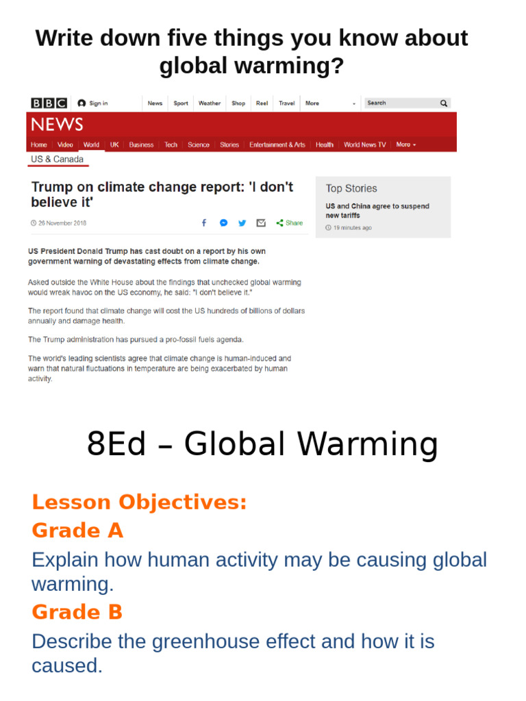 Understanding Global Warming Basics | PDF | Climate Change | Greenhouse ...