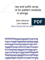 Suffix Tree and Suffix Array Techniques For Pattern Analysis in Strings