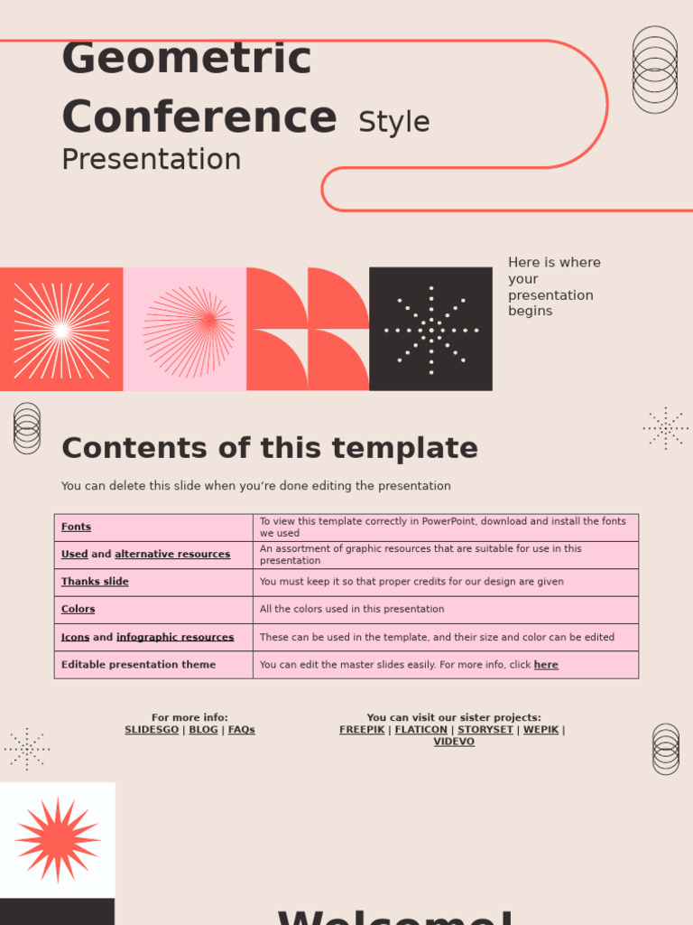 Geometric Conference Style Presentation by Slidesgo | PDF | Planets ...