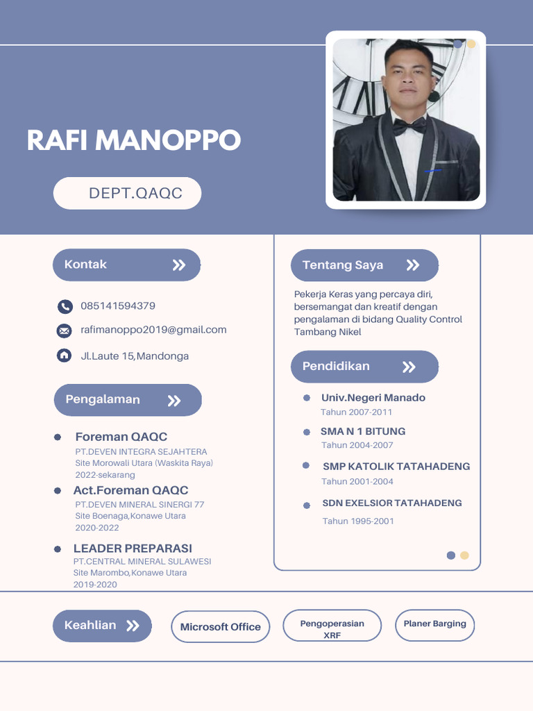CV Rafi Manoppo 2024 | PDF