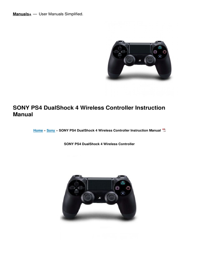 PS4 DualShock 4 Controller Manual | PDF | Headphones