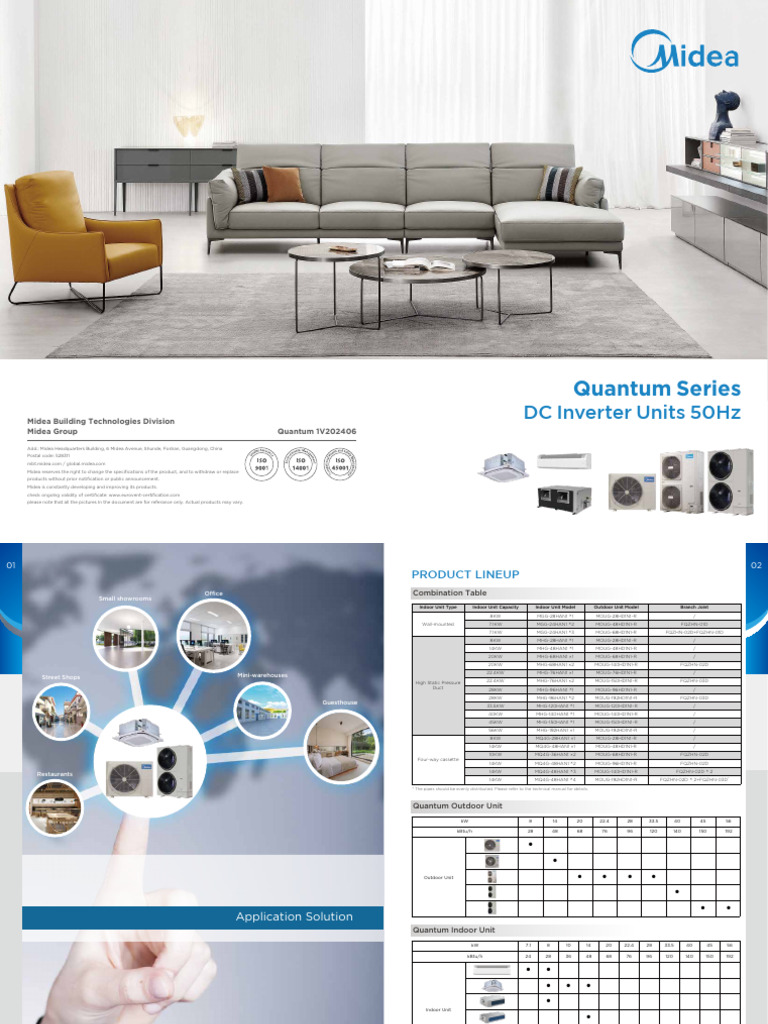 Midea Quantum Series Air Conditioners | PDF | Power Inverter | Pump