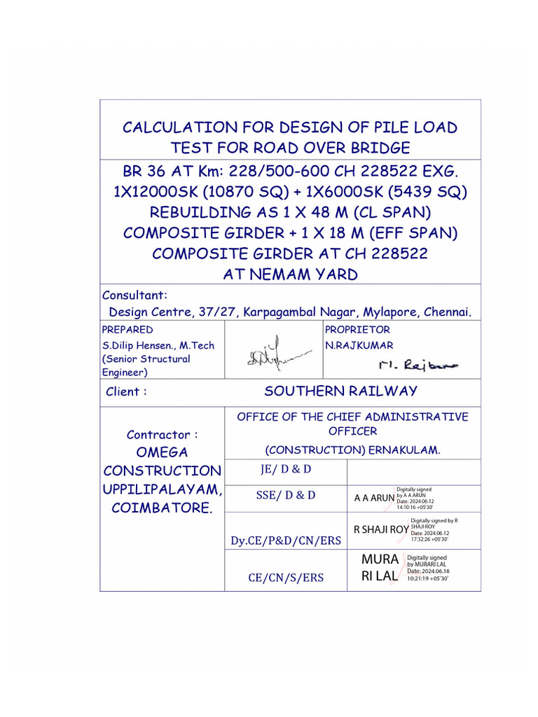Pile Load Testing and Analysis Report | PDF | Bending | Building ...