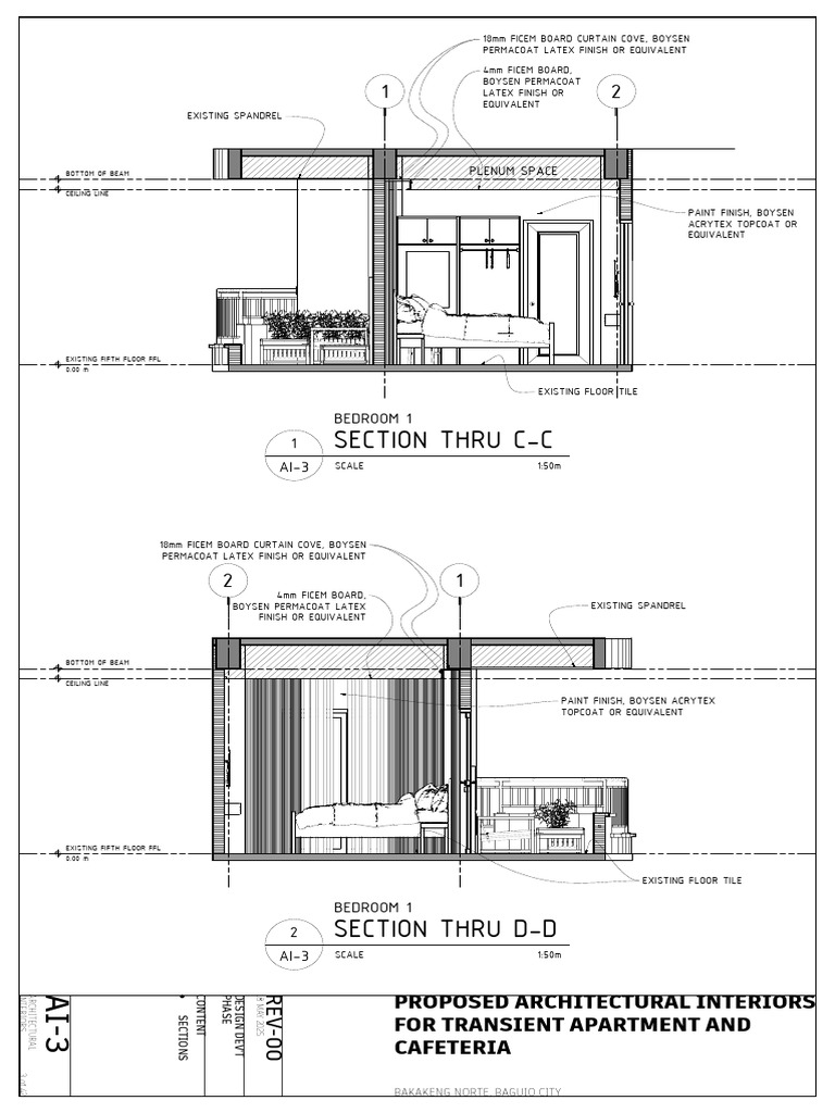Proposed Interiors for Baguio Apartment | PDF | Architectural Elements ...