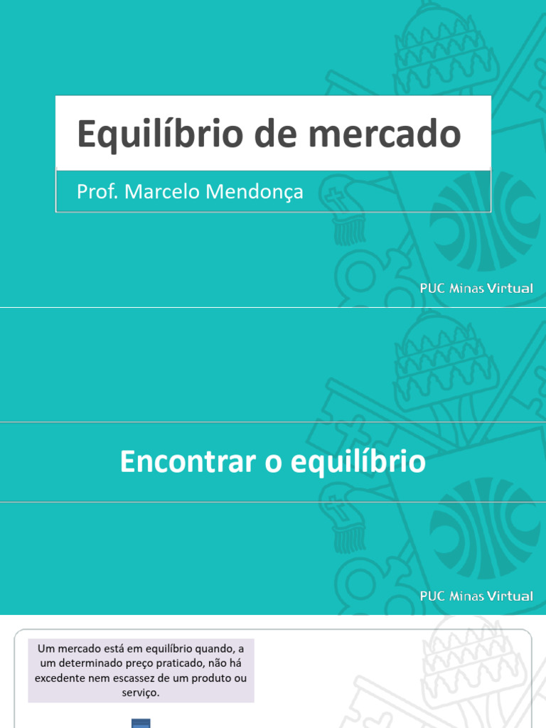 Equilíbrio de Mercado - Parte 1 | PDF | Oferta e procura | Equilíbrio ...