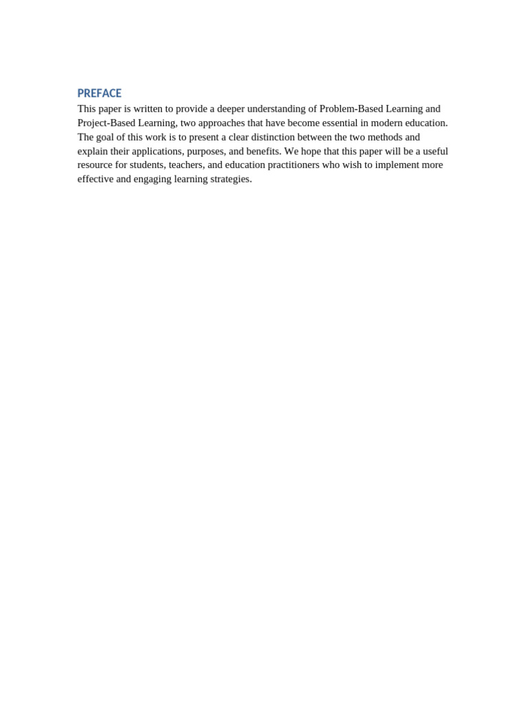 Problem and Project Based Learning Paper-3 | PDF | Project Based ...
