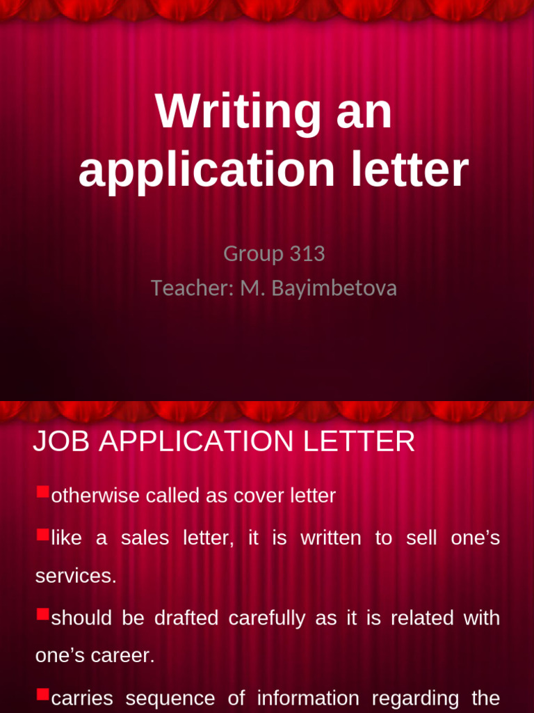 Job Application Letter Guide | PDF | Résumé | Madam