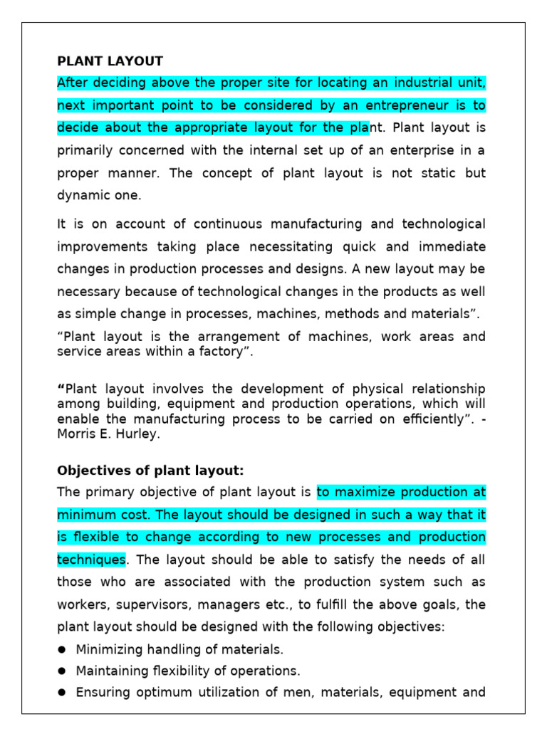 Essential Guide to Plant Layout Design | PDF