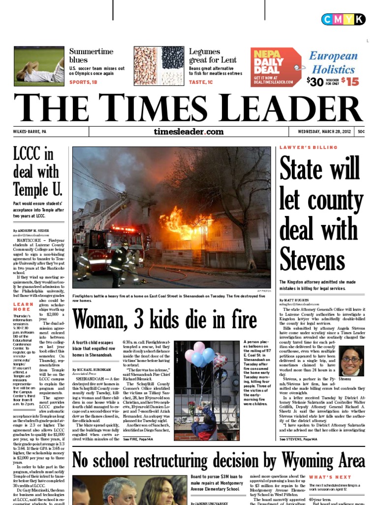 Times Leader 03-28-2012, PDF, Vaccines