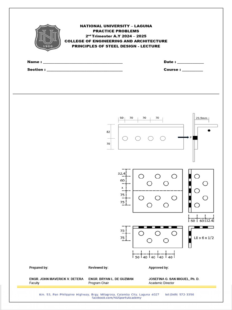 Steel Design Practice Problems | PDF | Bending | Beam (Structure)