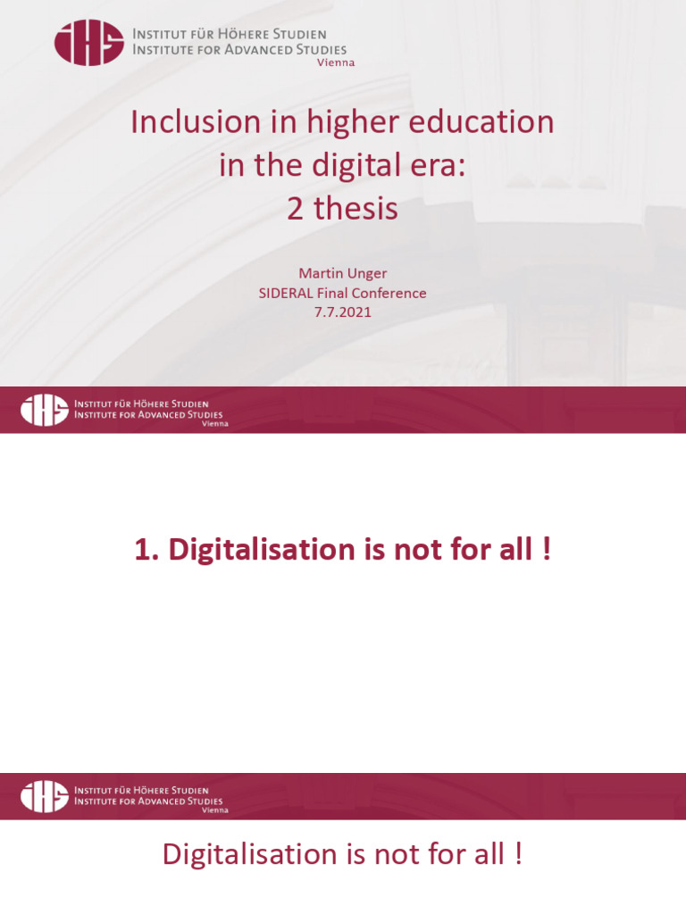 Digital Inclusion in Higher Education | PDF | Teachers | Behavior ...
