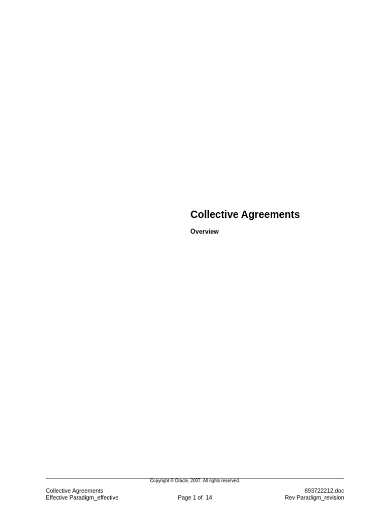 Understanding Collective Agreements in HRMS | PDF | Employment ...