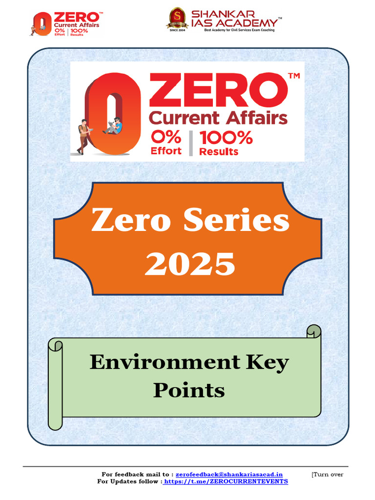 Zero Series - Environment Key Points | PDF | Natural Environment
