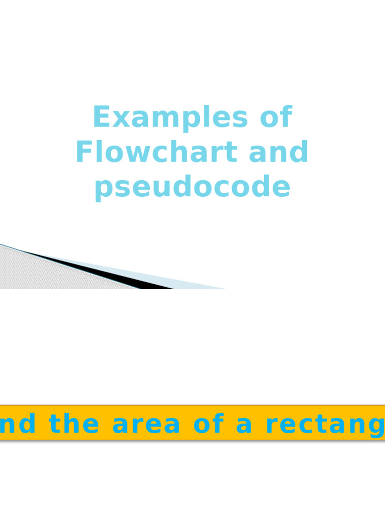 Psuedocodes and Flow Chart Examples | PDF